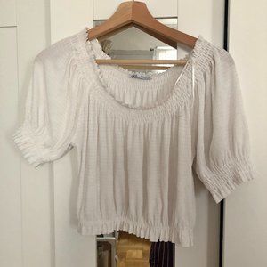 Zara white ruffle top